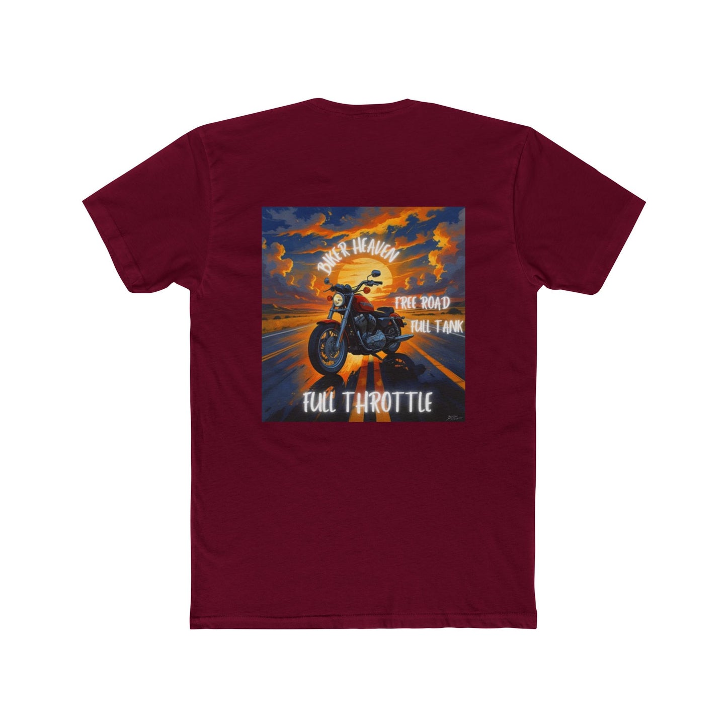 Full Throttle Unisex Cotton Crew Tee, Biker Shirt, Motorcycle Gift, Vintage Tee, Road Trip Apparel