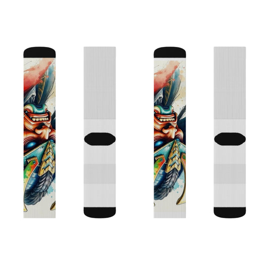 Colorful Sublimation Socks - Unique Art Design for Creative Souls