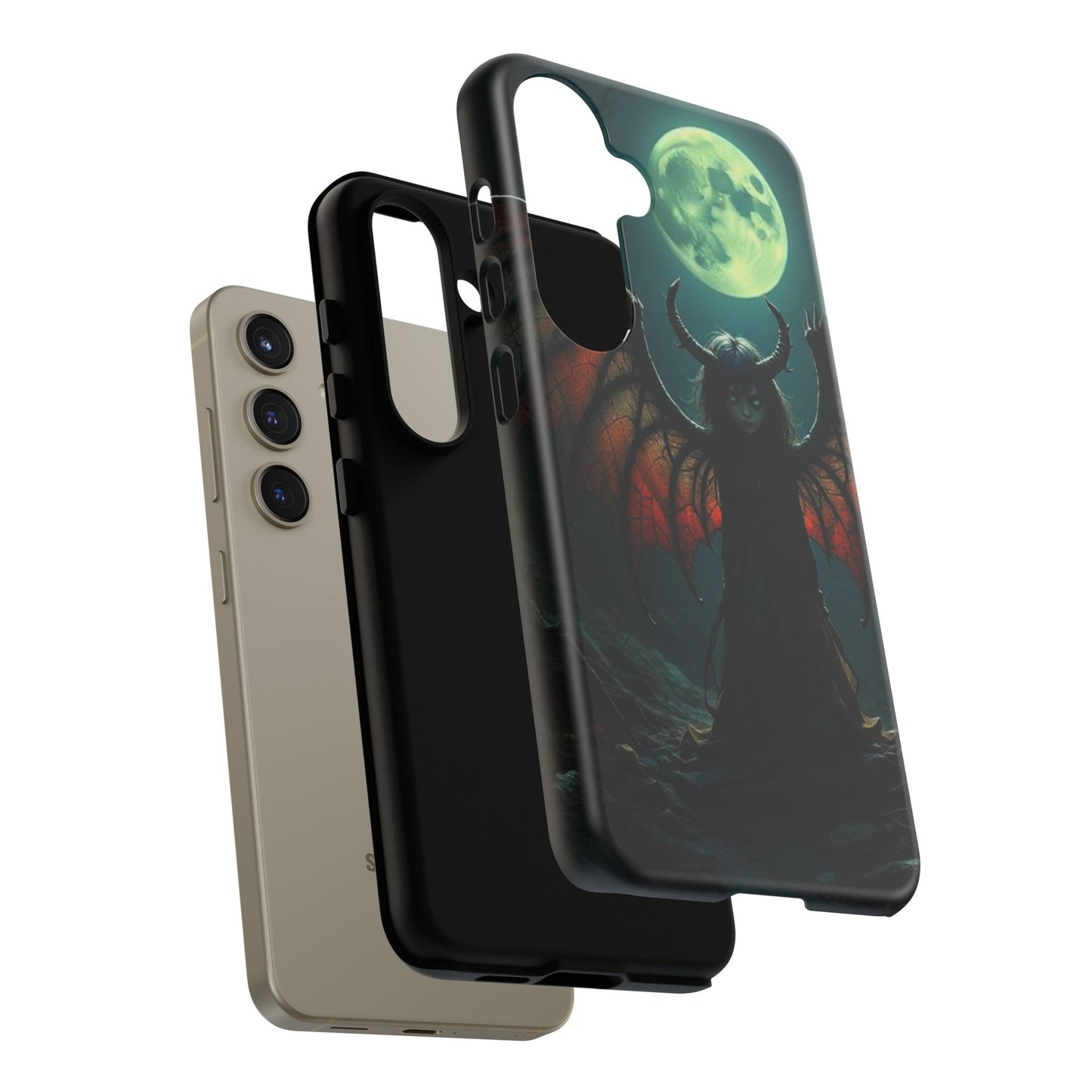 Gothic Phone Case Featuring Enigmatic Creature - Perfect for Halloween, Spooky Aesthetics, Witchy Gifts, Artistic Protection