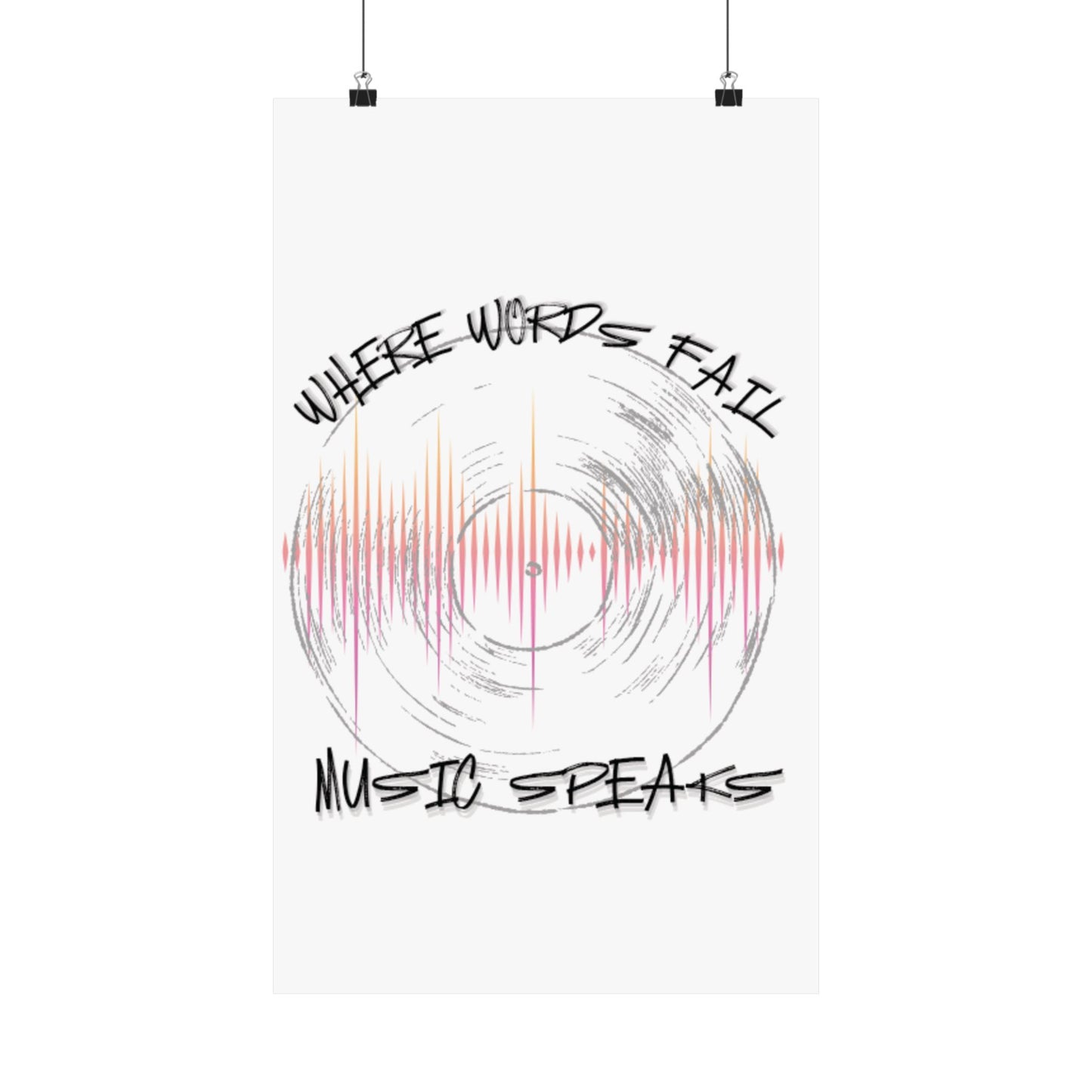 Inspirational Music Poster, Wall Art, Gift for Musicians, Music Room Decor, Quote Wall Decor, Home Office Decoration