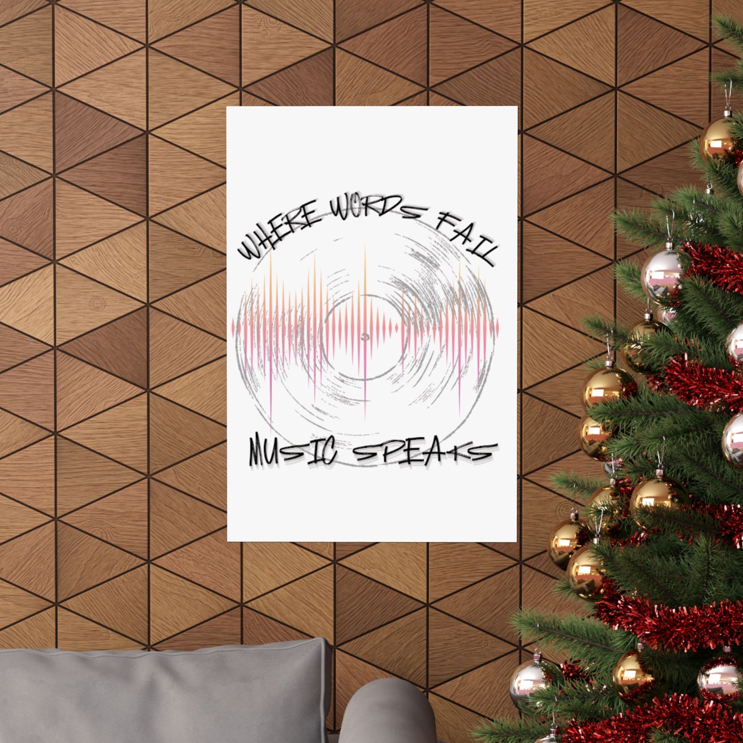 Inspirational Music Poster, Wall Art, Gift for Musicians, Music Room Decor, Quote Wall Decor, Home Office Decoration