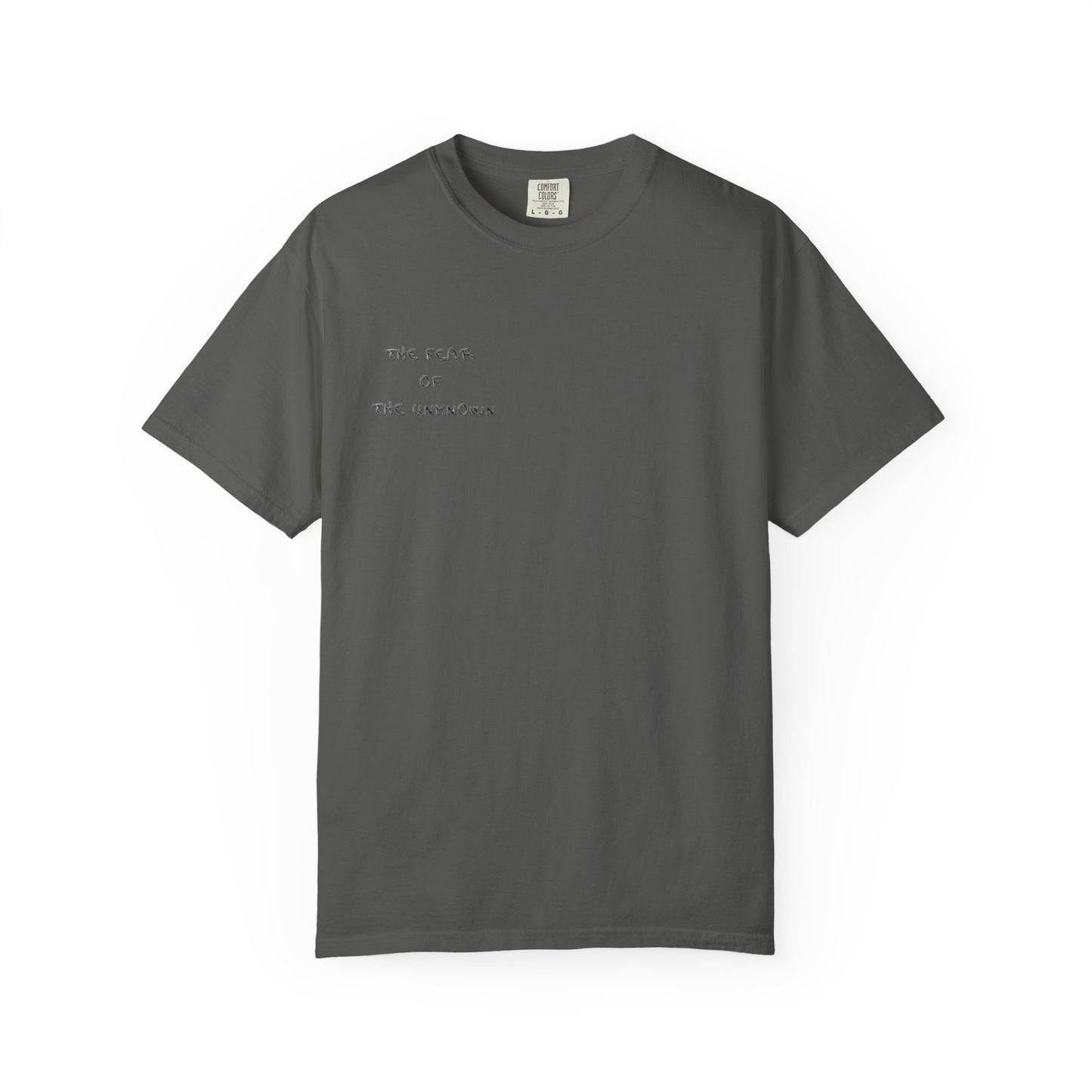 Unisex Graphic T-Shirt - Embrace the Unknown, Fearless Fashion, Alternative Art, Gift for Creatives, Edgy Streetwear