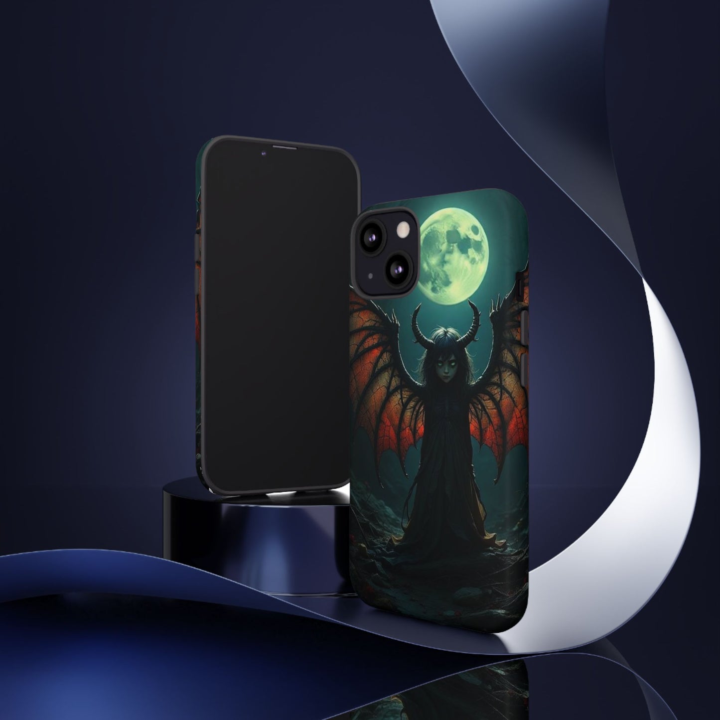Gothic Phone Case Featuring Enigmatic Creature - Perfect for Halloween, Spooky Aesthetics, Witchy Gifts, Artistic Protection