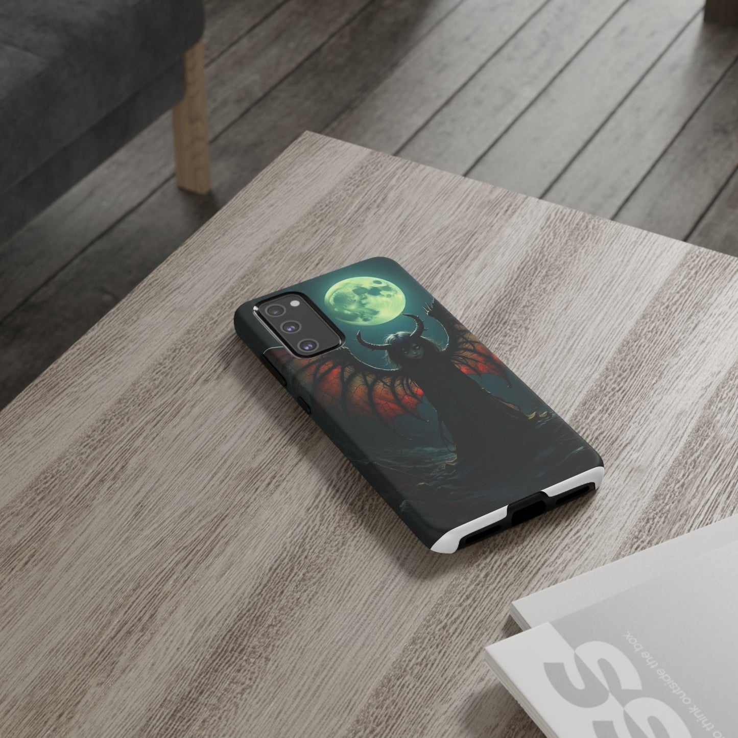 Gothic Phone Case Featuring Enigmatic Creature - Perfect for Halloween, Spooky Aesthetics, Witchy Gifts, Artistic Protection
