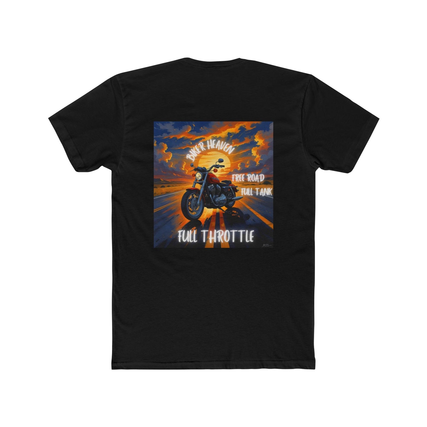 Full Throttle Unisex Cotton Crew Tee, Biker Shirt, Motorcycle Gift, Vintage Tee, Road Trip Apparel