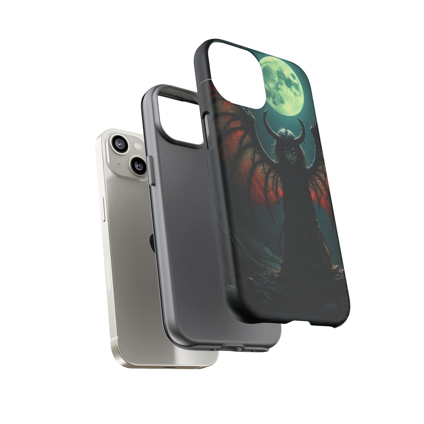 Gothic Phone Case Featuring Enigmatic Creature - Perfect for Halloween, Spooky Aesthetics, Witchy Gifts, Artistic Protection