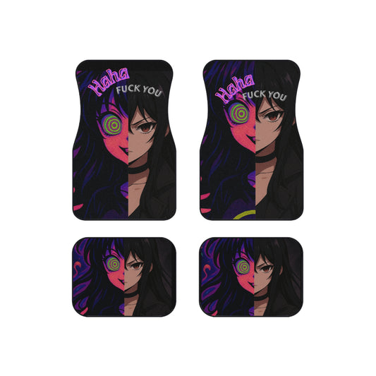 Vibrant Car Mats (Set of 4) - Unique Auto Accessories, Fun Gift for Car Lovers, Quirky Decor for Road Trips, Stylish Car Interior