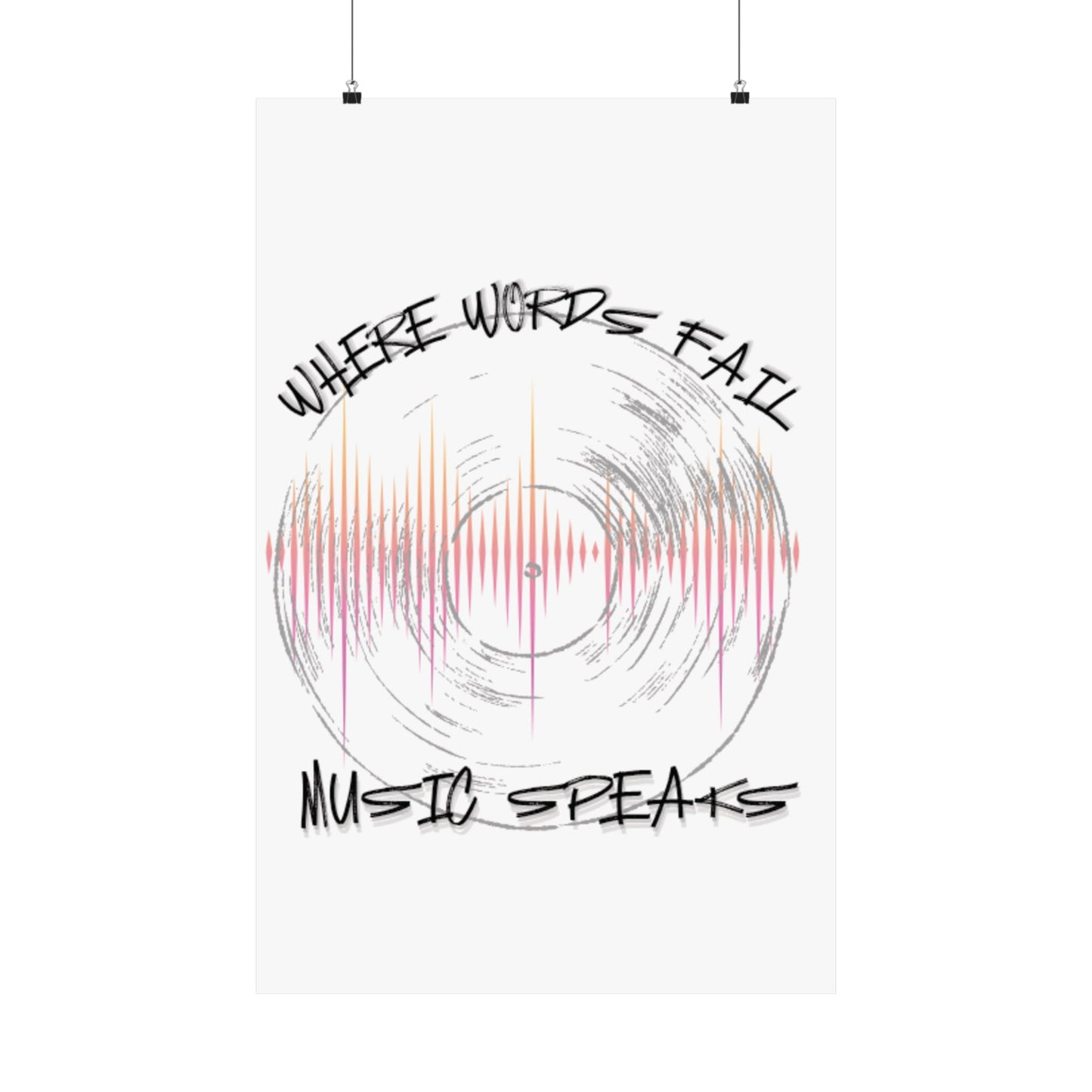 Inspirational Music Poster, Wall Art, Gift for Musicians, Music Room Decor, Quote Wall Decor, Home Office Decoration