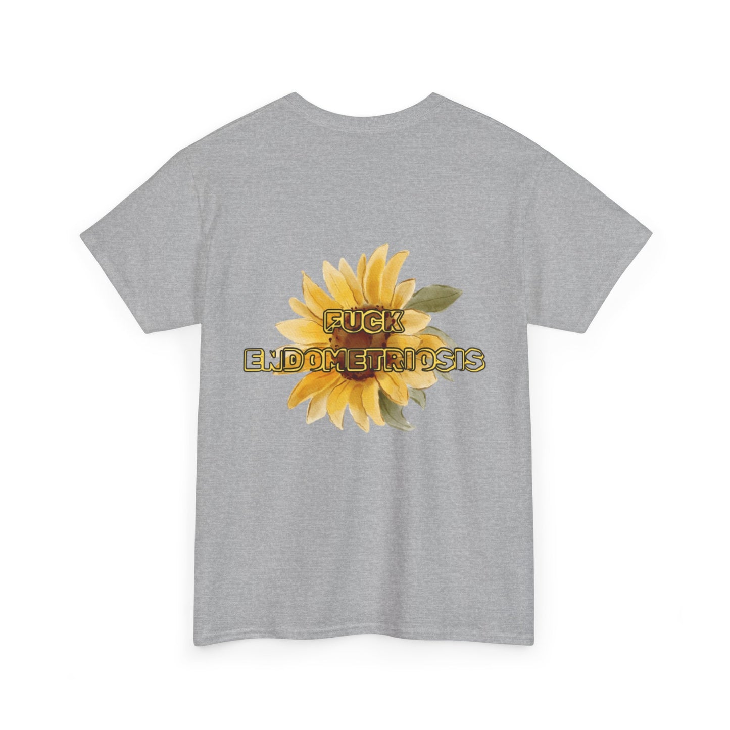 Empowering Unisex Heavy Cotton Tee with Sunflower Design - Perfect Gift for Endometriosis Awareness, Casual Wear, Birthday Gift, [...]