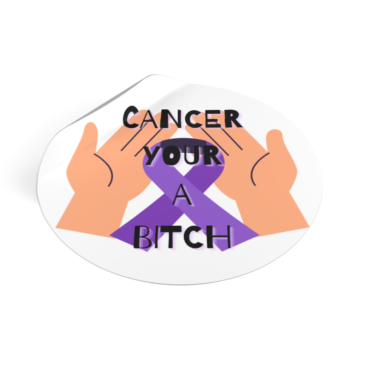 Empowering Cancer Awareness Stickers, Inspirational Vinyl Decals for Health Warriors, Gift for Survivors, Purple Ribbon Decor, [...]