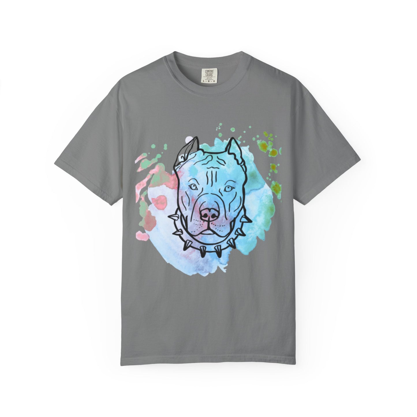 Vibrant Pitbull Art Unisex T-Shirt, Cool Dog Lover Tee, Unique Animal Print Shirt, Gift for Pet Owners, Casual Everyday Wear