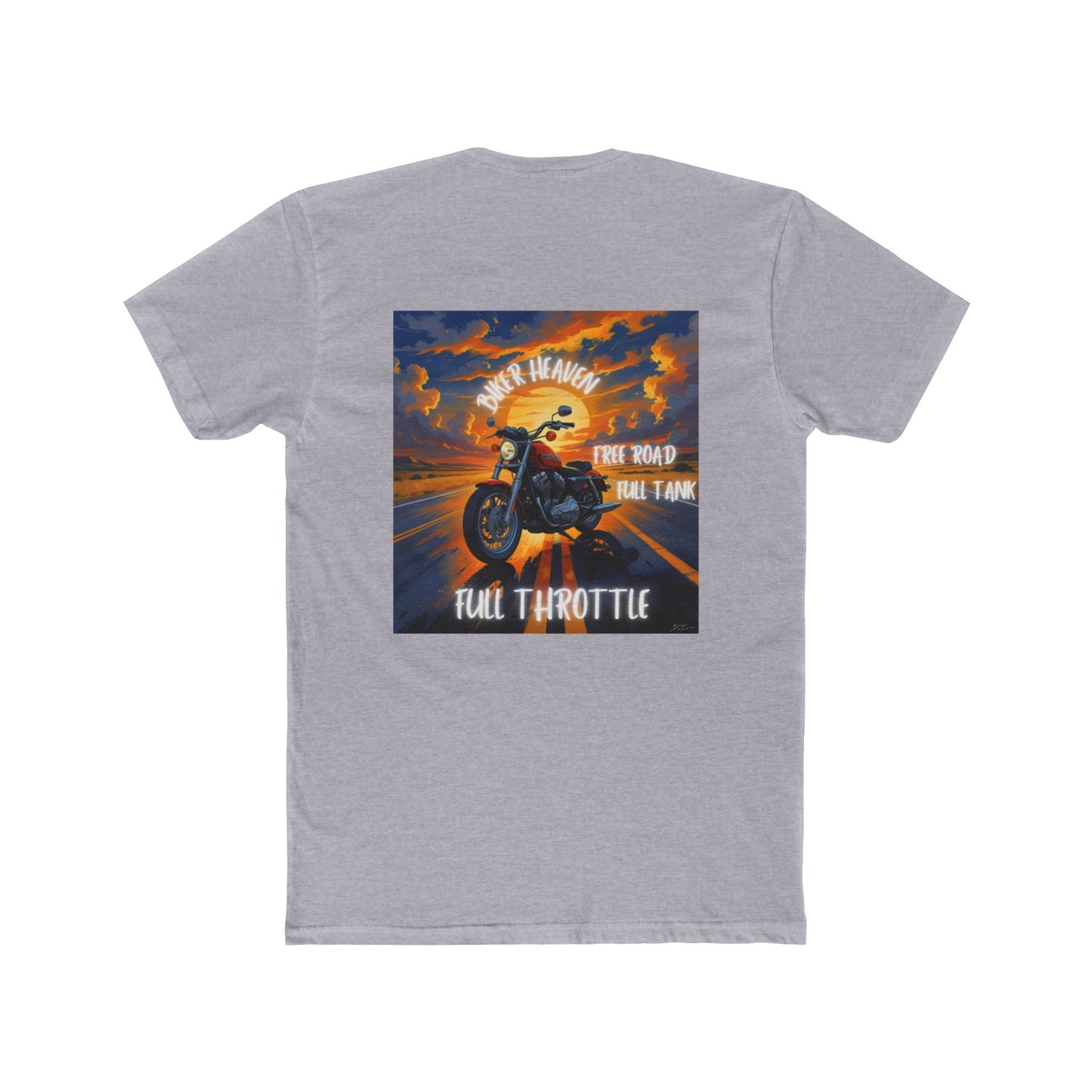 Full Throttle Unisex Cotton Crew Tee, Biker Shirt, Motorcycle Gift, Vintage Tee, Road Trip Apparel
