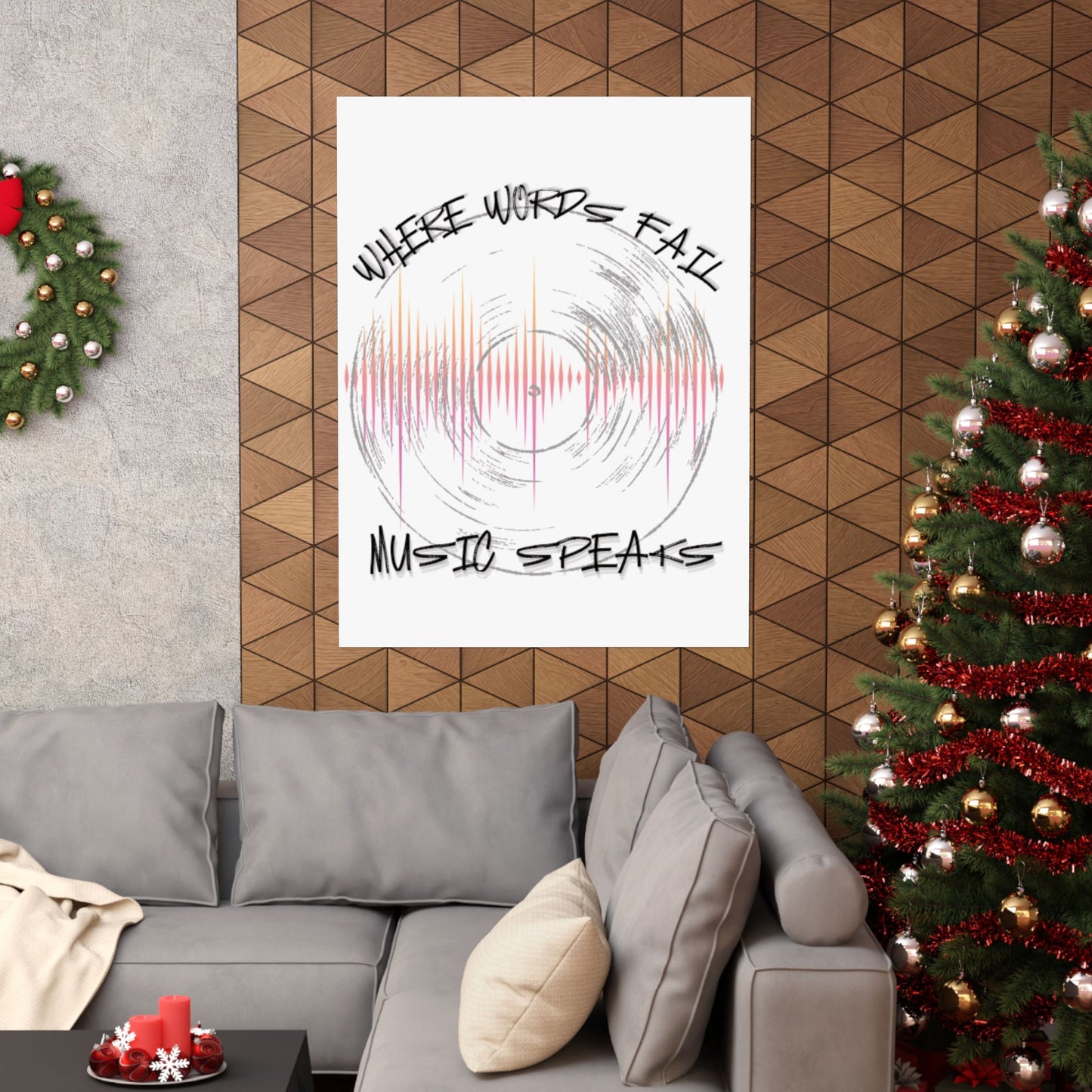 Inspirational Music Poster, Wall Art, Gift for Musicians, Music Room Decor, Quote Wall Decor, Home Office Decoration