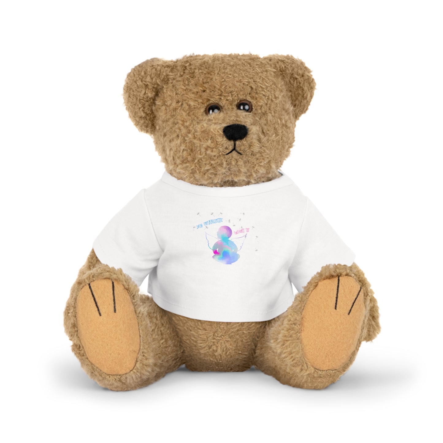 Adorable Plush Toy with Custom T-Shirt | Cuddle Buddy, Gift for Kids, Birthday Present, Toy for All Ages, Personalized Stuffed Animal