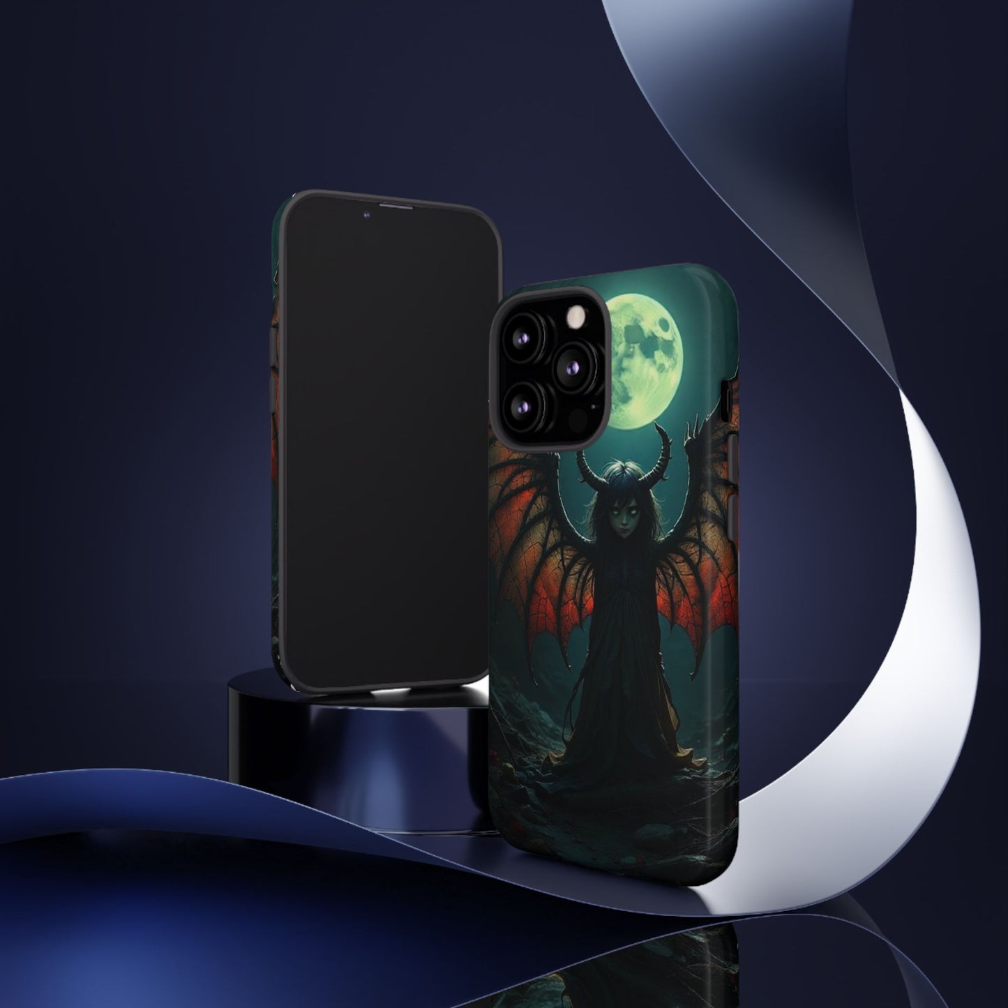 Gothic Phone Case Featuring Enigmatic Creature - Perfect for Halloween, Spooky Aesthetics, Witchy Gifts, Artistic Protection