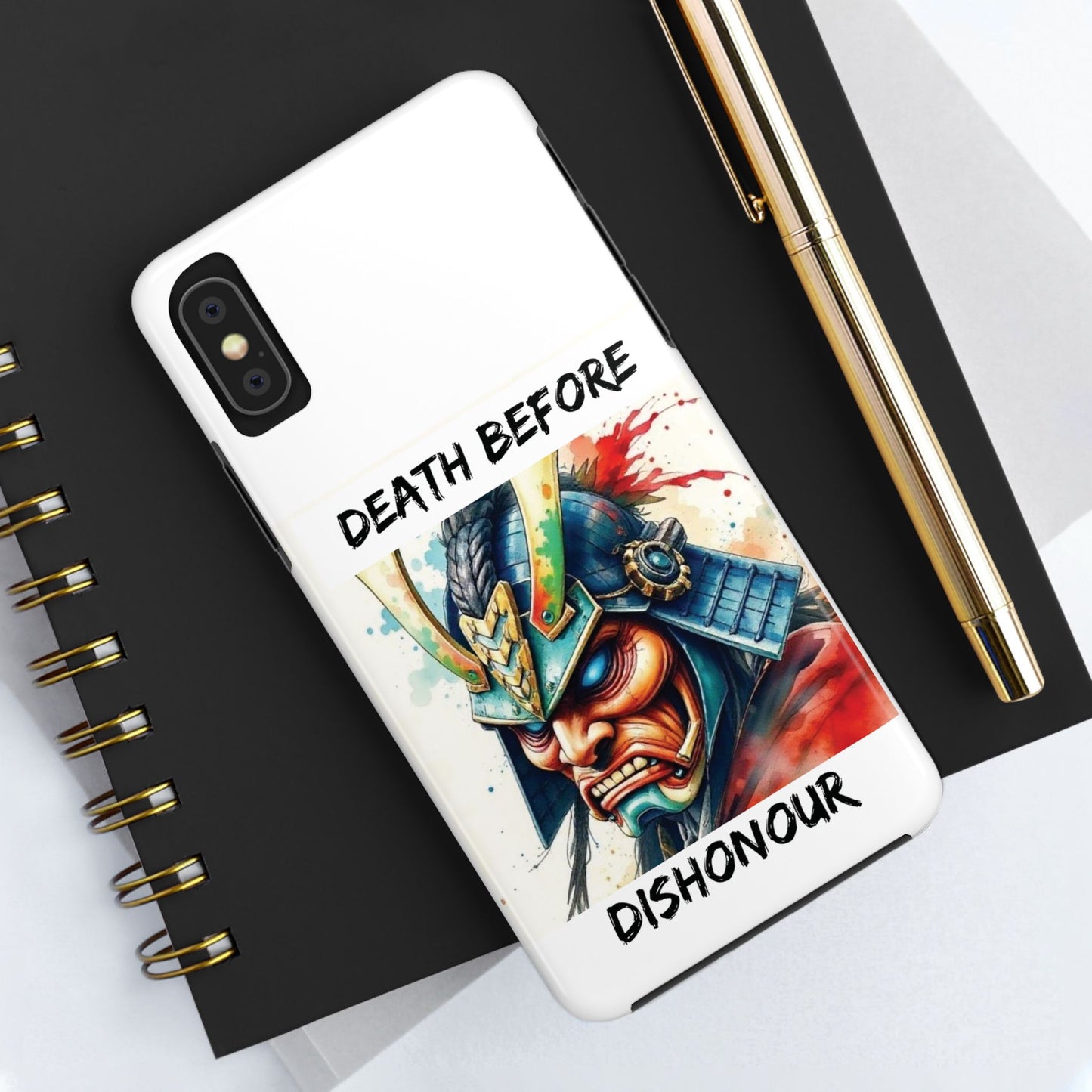Samurai Inspired Tough Phone Case - 'Death Before Dishonour'