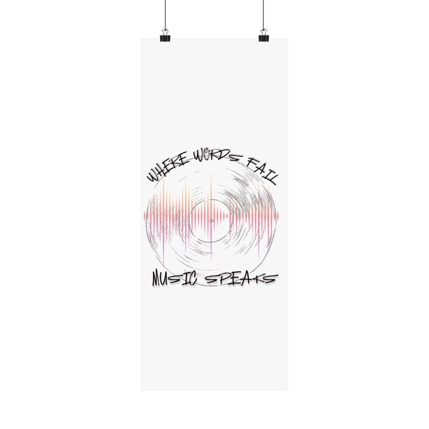 Inspirational Music Poster, Wall Art, Gift for Musicians, Music Room Decor, Quote Wall Decor, Home Office Decoration