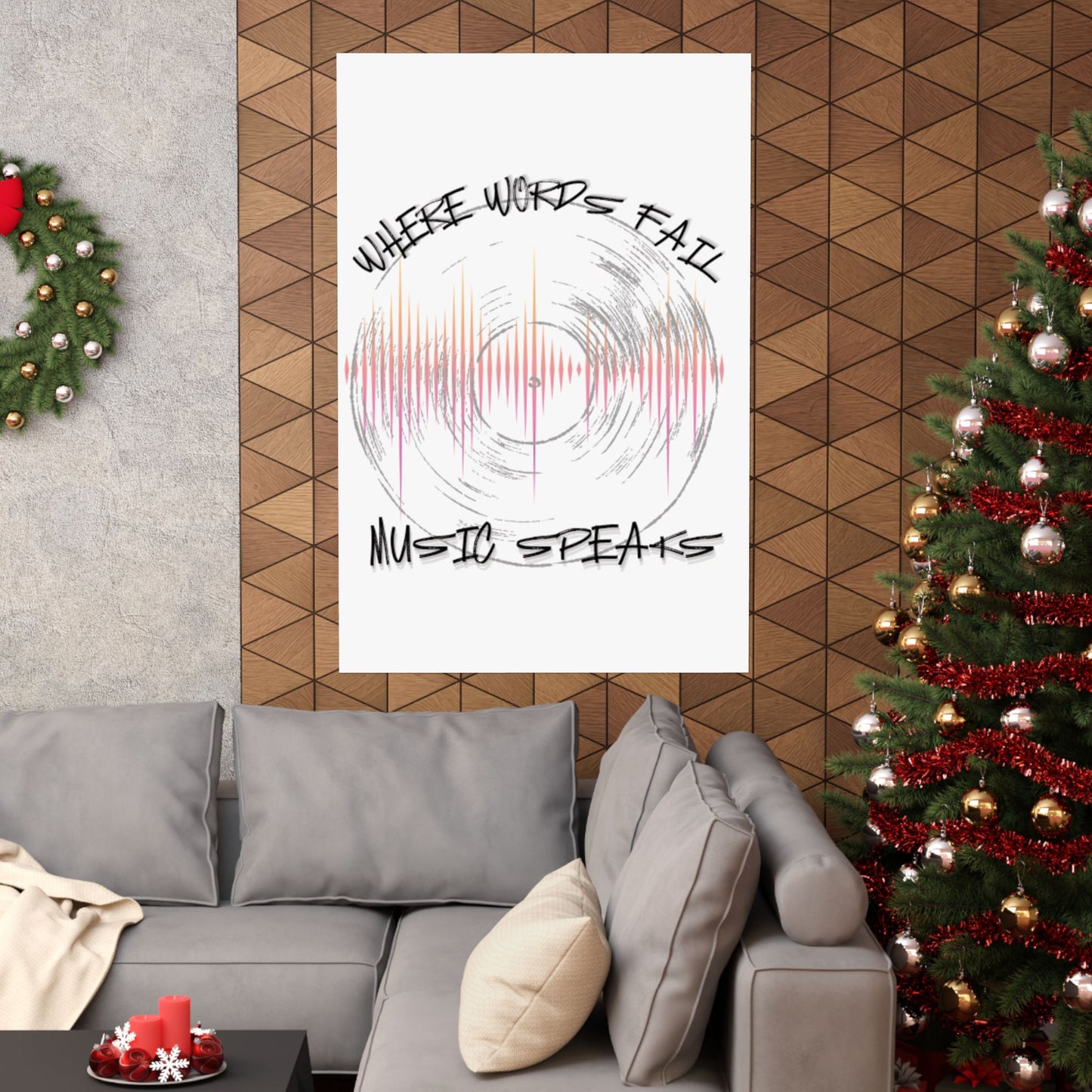 Inspirational Music Poster, Wall Art, Gift for Musicians, Music Room Decor, Quote Wall Decor, Home Office Decoration