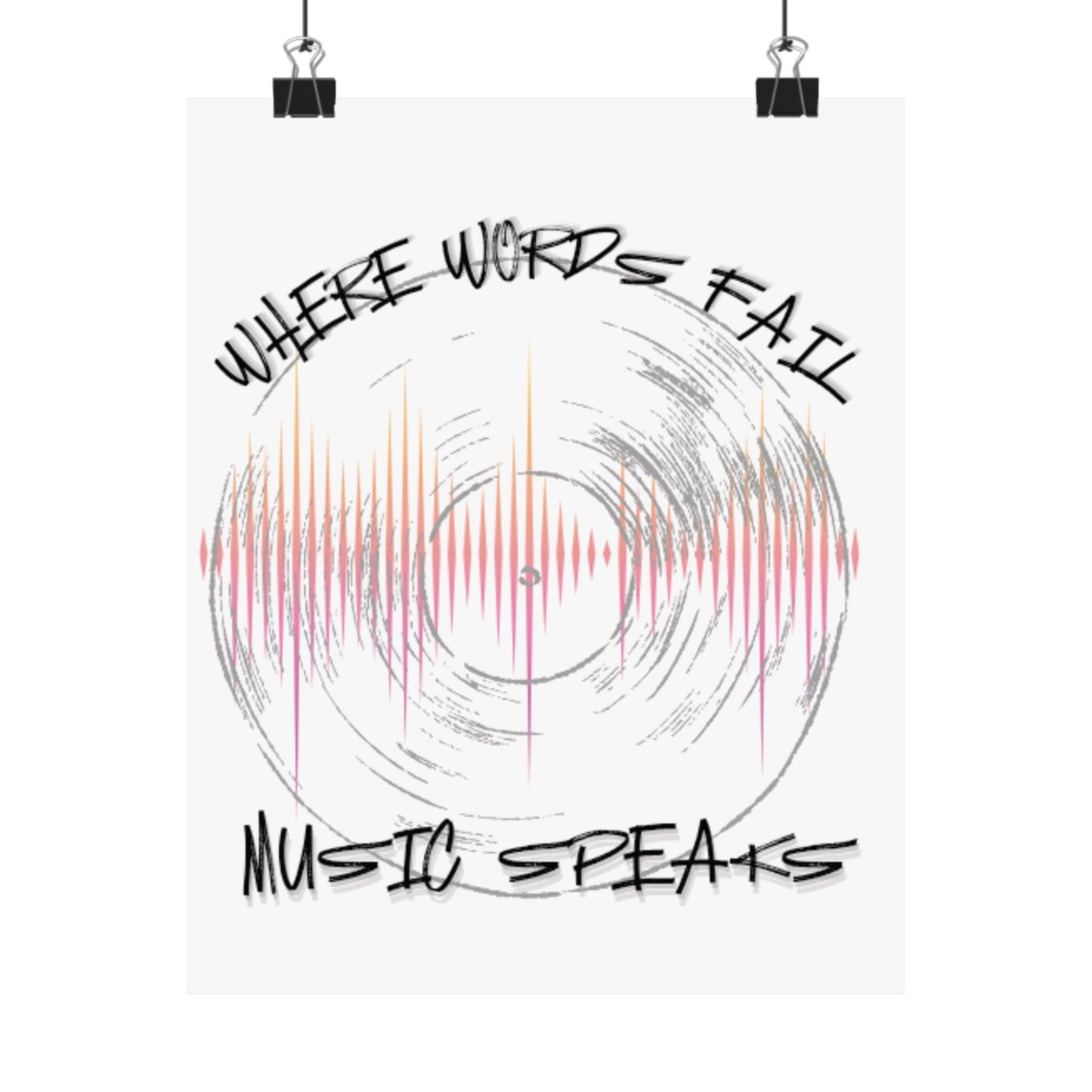 Inspirational Music Poster, Wall Art, Gift for Musicians, Music Room Decor, Quote Wall Decor, Home Office Decoration