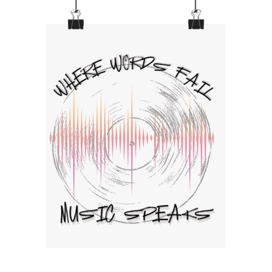 Inspirational Music Poster, Wall Art, Gift for Musicians, Music Room Decor, Quote Wall Decor, Home Office Decoration