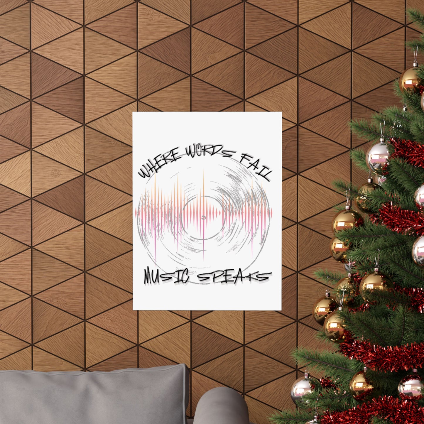 Inspirational Music Poster, Wall Art, Gift for Musicians, Music Room Decor, Quote Wall Decor, Home Office Decoration