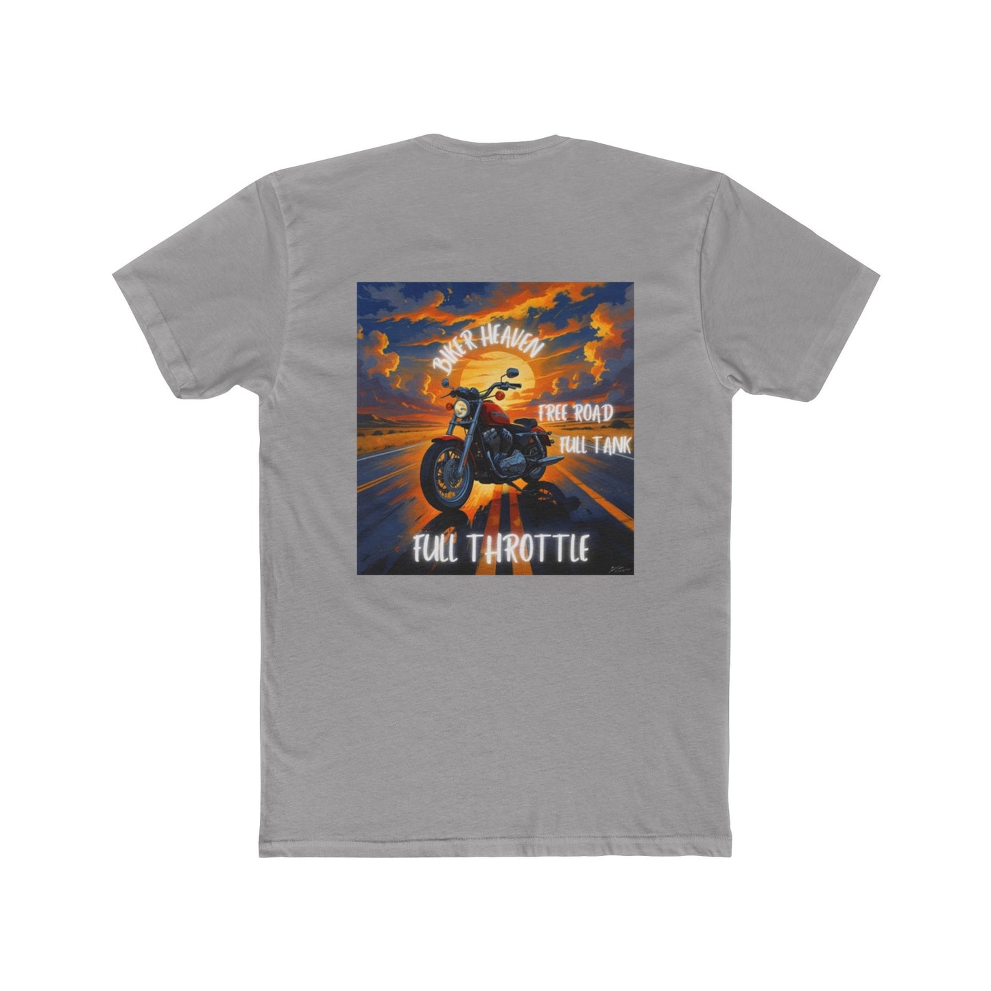 Full Throttle Unisex Cotton Crew Tee, Biker Shirt, Motorcycle Gift, Vintage Tee, Road Trip Apparel