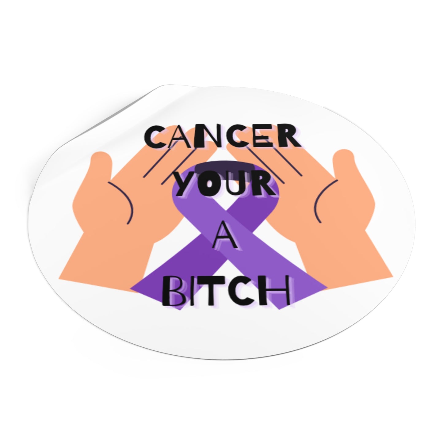 Empowering Cancer Awareness Stickers, Inspirational Vinyl Decals for Health Warriors, Gift for Survivors, Purple Ribbon Decor, [...]