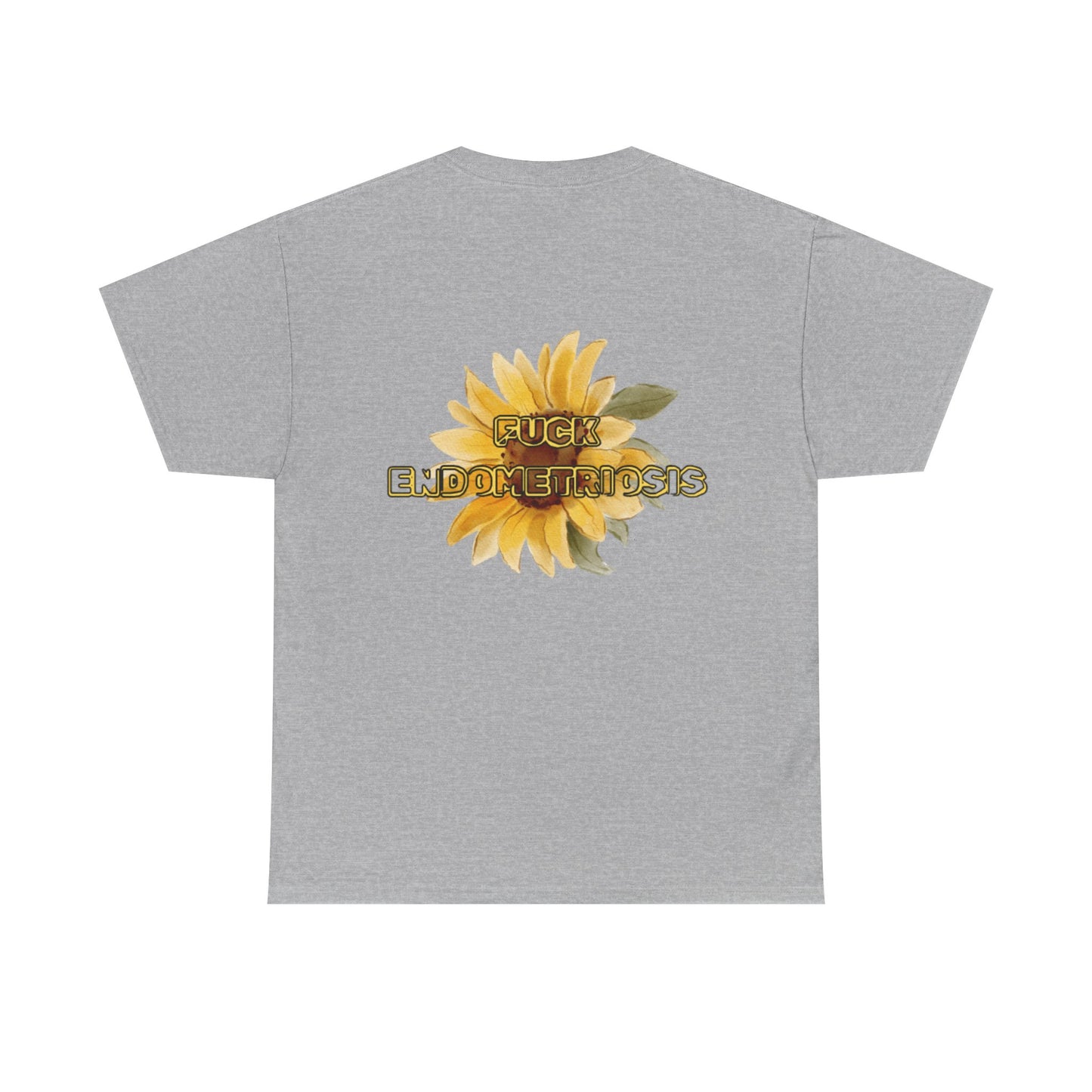 Empowering Unisex Heavy Cotton Tee with Sunflower Design - Perfect Gift for Endometriosis Awareness, Casual Wear, Birthday Gift, [...]