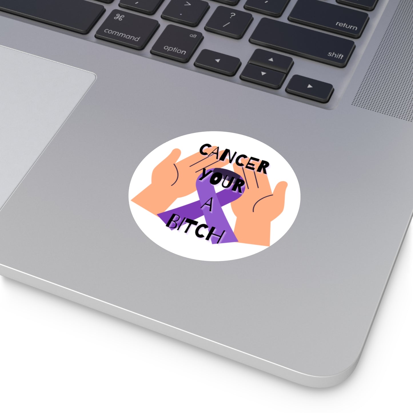 Empowering Cancer Awareness Stickers, Inspirational Vinyl Decals for Health Warriors, Gift for Survivors, Purple Ribbon Decor, [...]