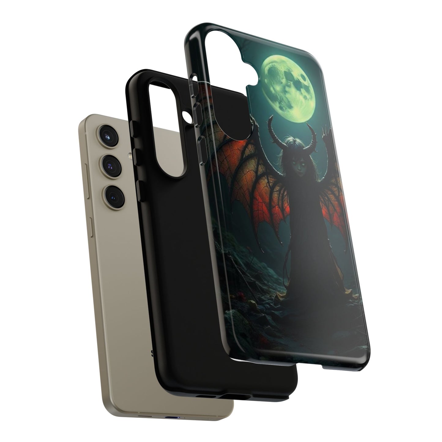 Gothic Phone Case Featuring Enigmatic Creature - Perfect for Halloween, Spooky Aesthetics, Witchy Gifts, Artistic Protection