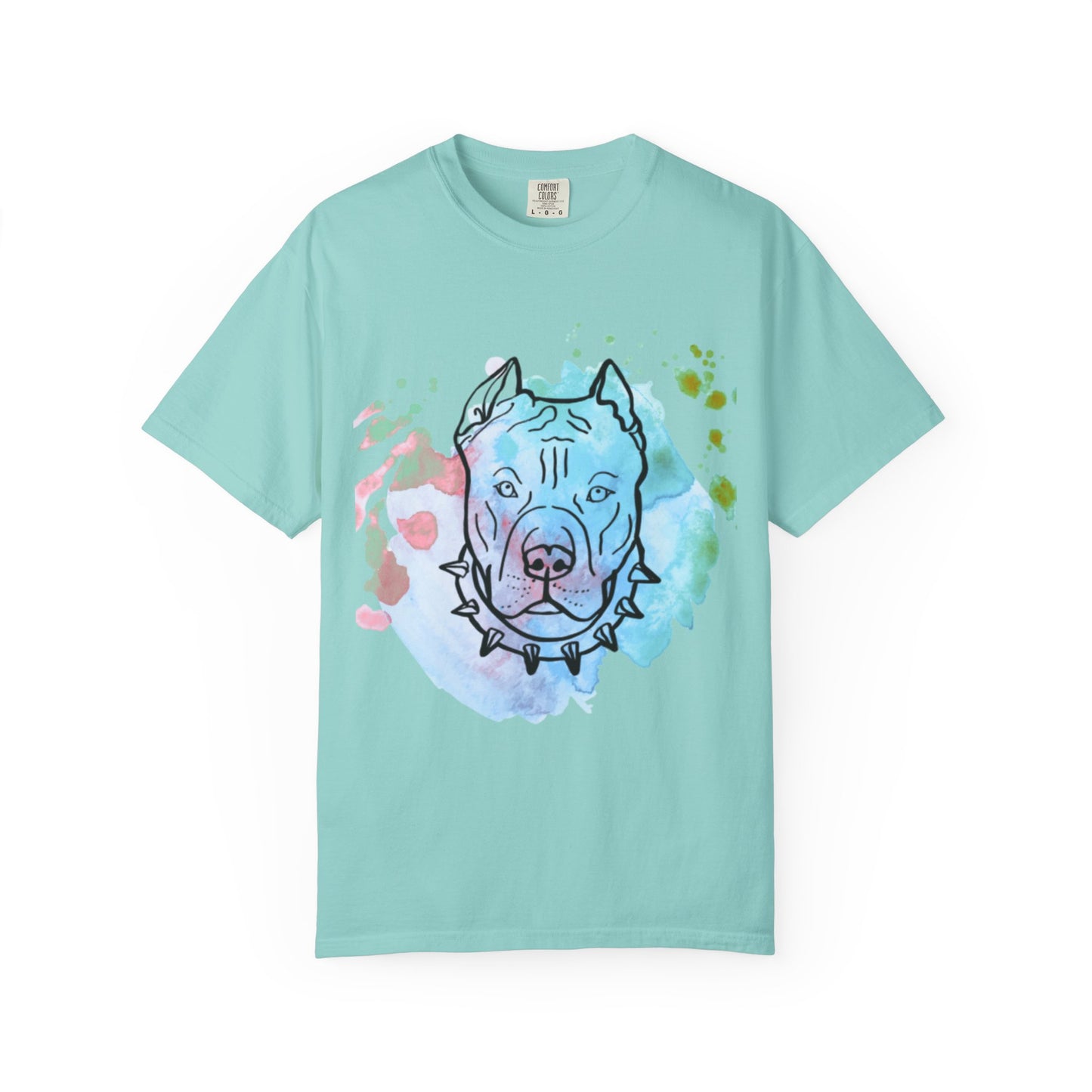 Vibrant Pitbull Art Unisex T-Shirt, Cool Dog Lover Tee, Unique Animal Print Shirt, Gift for Pet Owners, Casual Everyday Wear