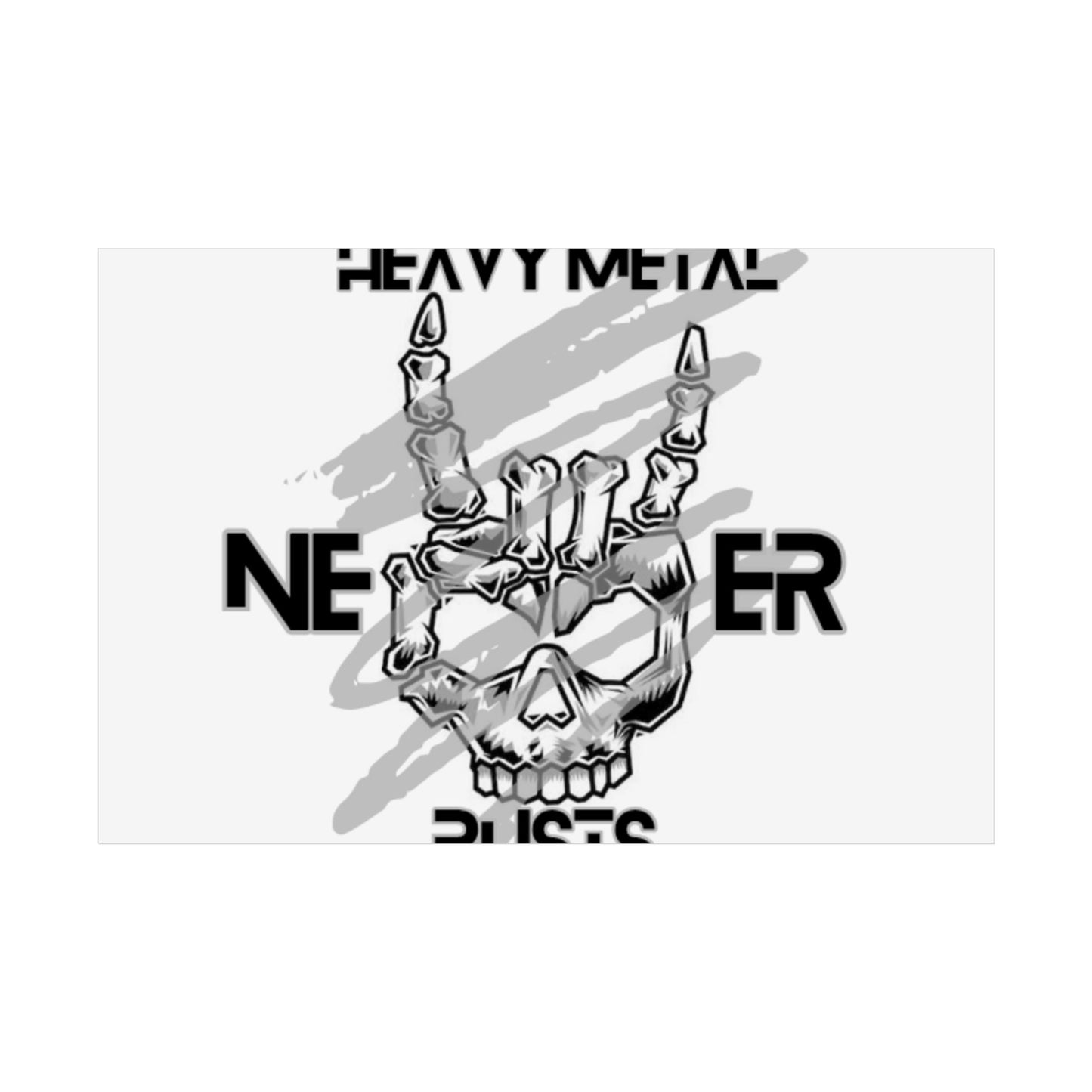 Heavy Metal Unframed Poster, Rock Music Wall Art, Skull Decor, Perfect for Music Lovers, Gift for Metal Fans, Gothic Home Decor
