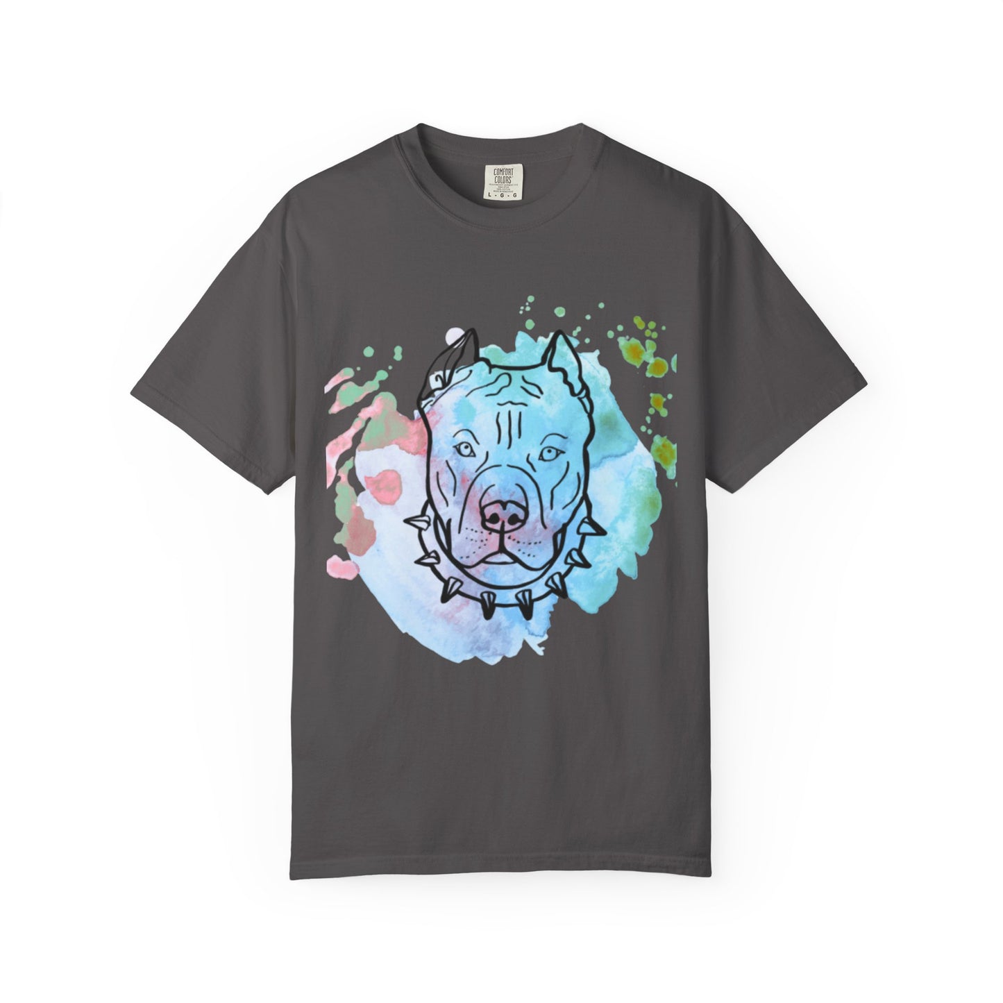 Vibrant Pitbull Art Unisex T-Shirt, Cool Dog Lover Tee, Unique Animal Print Shirt, Gift for Pet Owners, Casual Everyday Wear