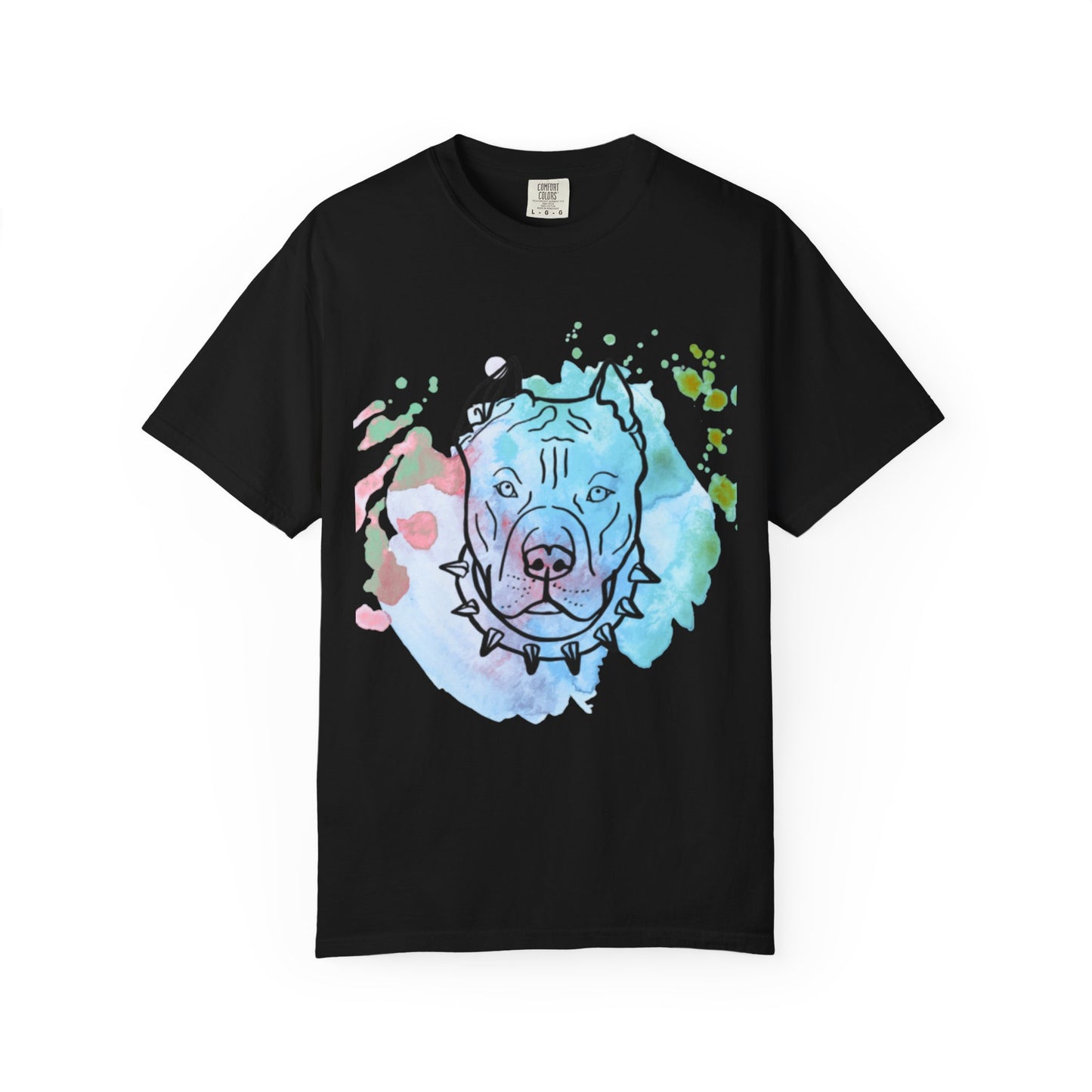 Vibrant Pitbull Art Unisex T-Shirt, Cool Dog Lover Tee, Unique Animal Print Shirt, Gift for Pet Owners, Casual Everyday Wear