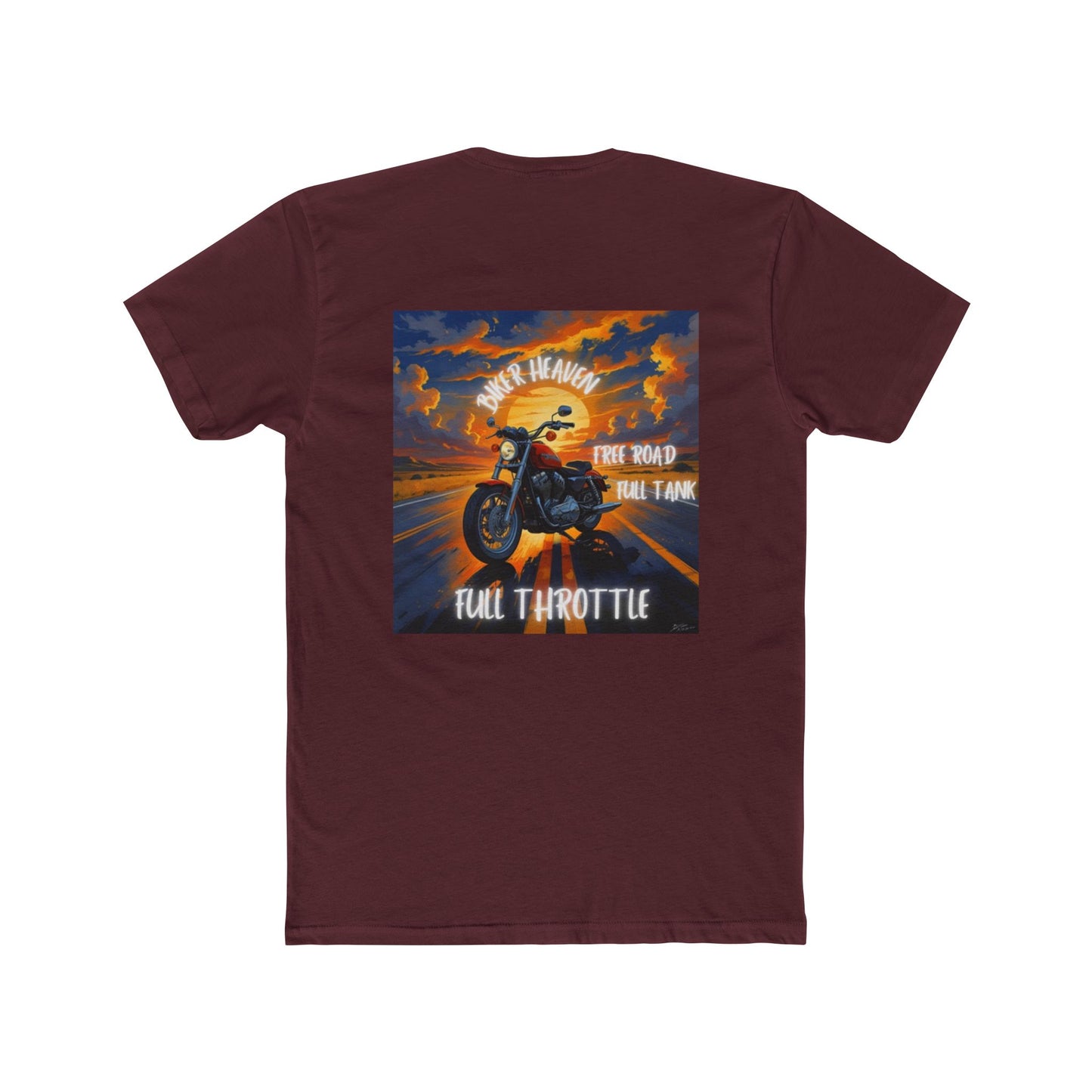 Full Throttle Unisex Cotton Crew Tee, Biker Shirt, Motorcycle Gift, Vintage Tee, Road Trip Apparel