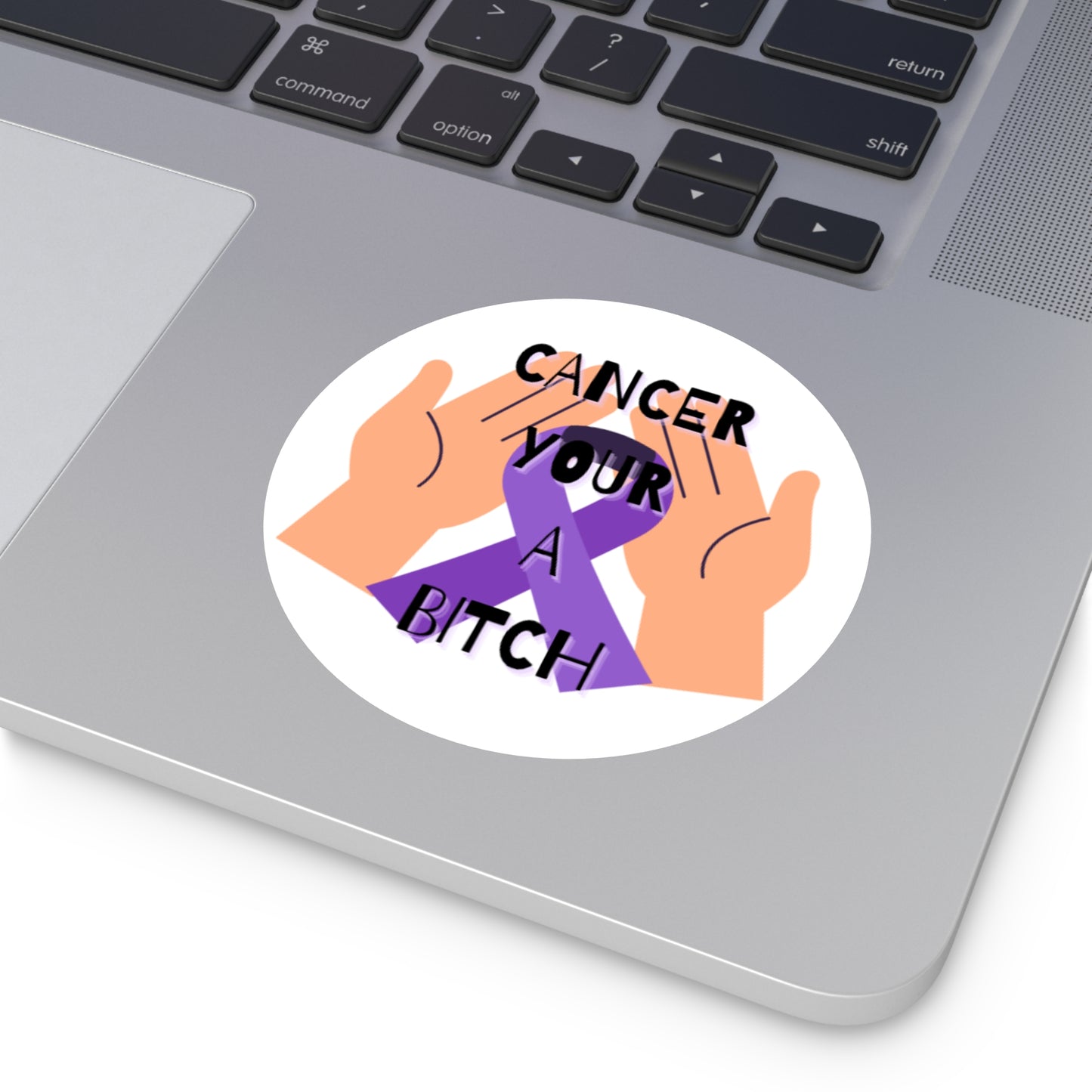 Empowering Cancer Awareness Stickers, Inspirational Vinyl Decals for Health Warriors, Gift for Survivors, Purple Ribbon Decor, [...]