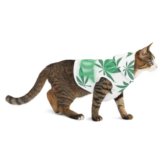 420 Buddy Pet Hoodie, Cannabis Dog Sweater, Stoner Pet Apparel, Funny Dog Clothes, Green Leaf Dog Hoodie, Unique Pet Gift