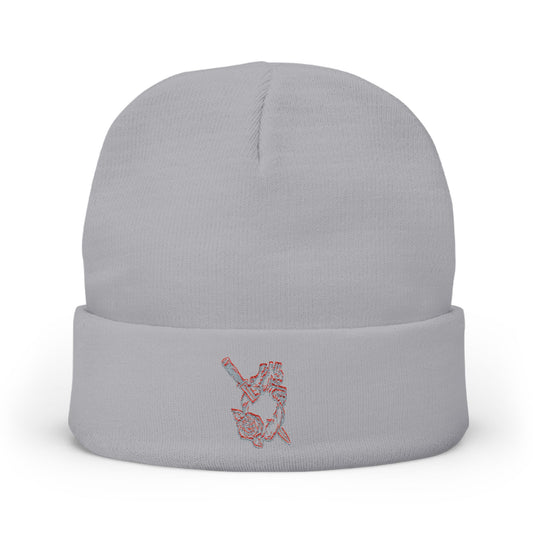 Cozy Embroidered Knit Beanie, Winter Hat, Outdoor Accessories, Gift for Her, Comfortable Beanie for Cold Weather