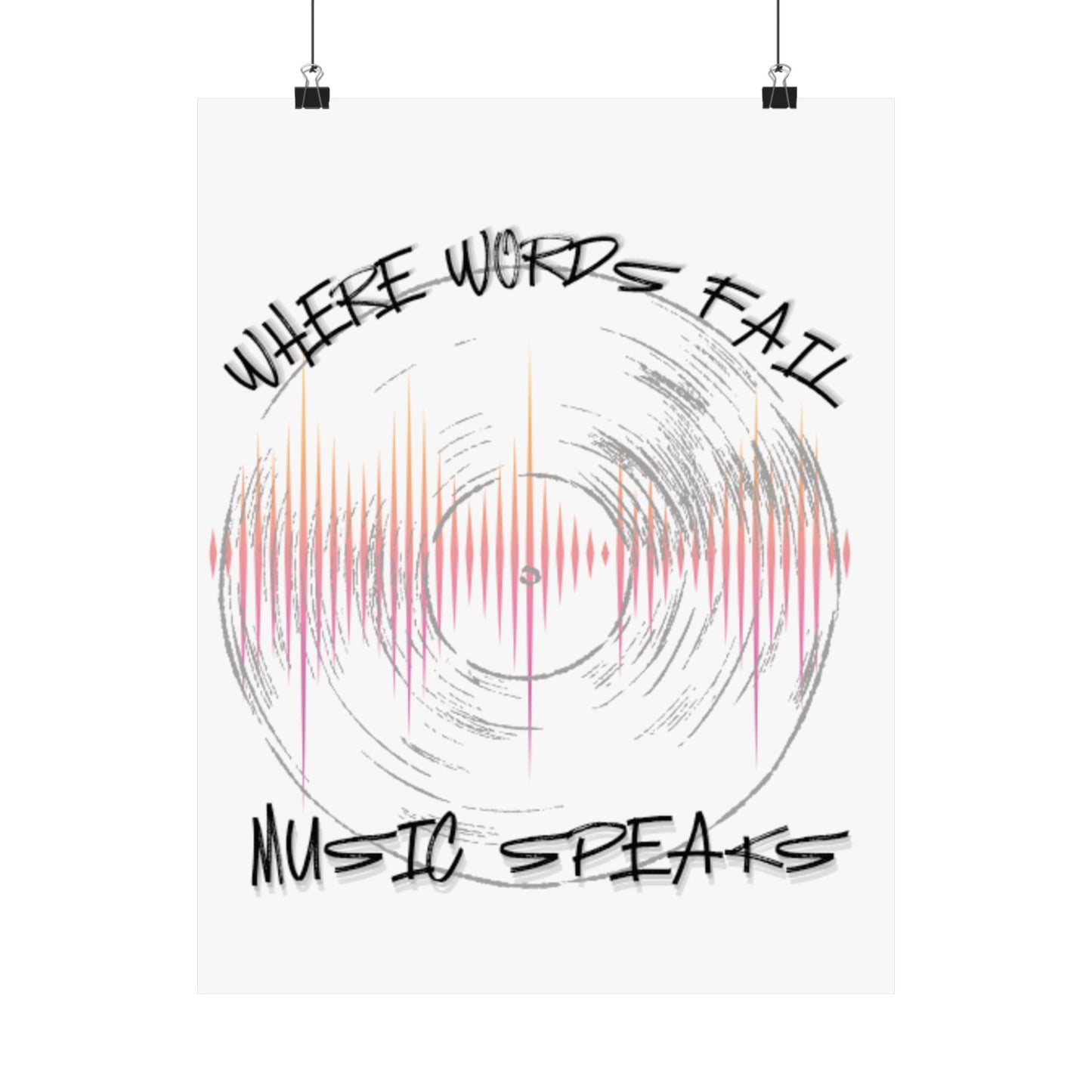 Inspirational Music Poster, Wall Art, Gift for Musicians, Music Room Decor, Quote Wall Decor, Home Office Decoration