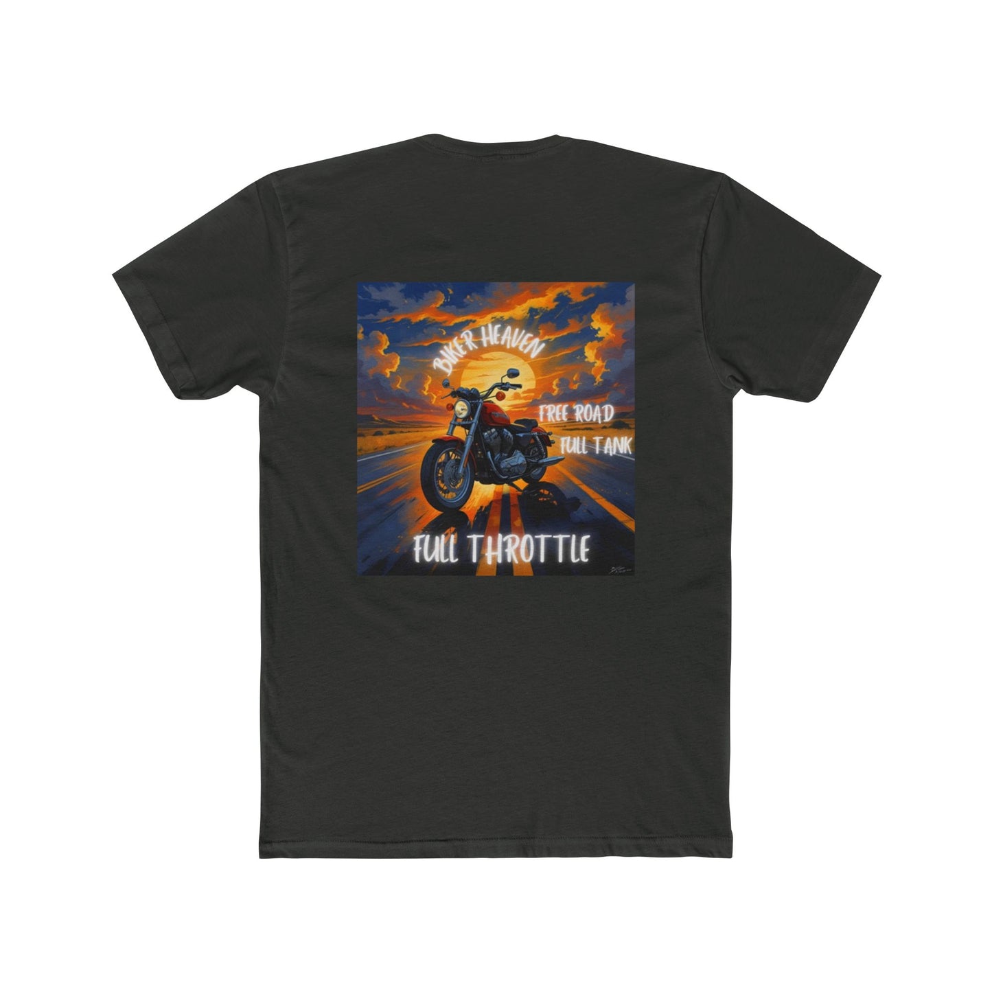 Full Throttle Unisex Cotton Crew Tee, Biker Shirt, Motorcycle Gift, Vintage Tee, Road Trip Apparel