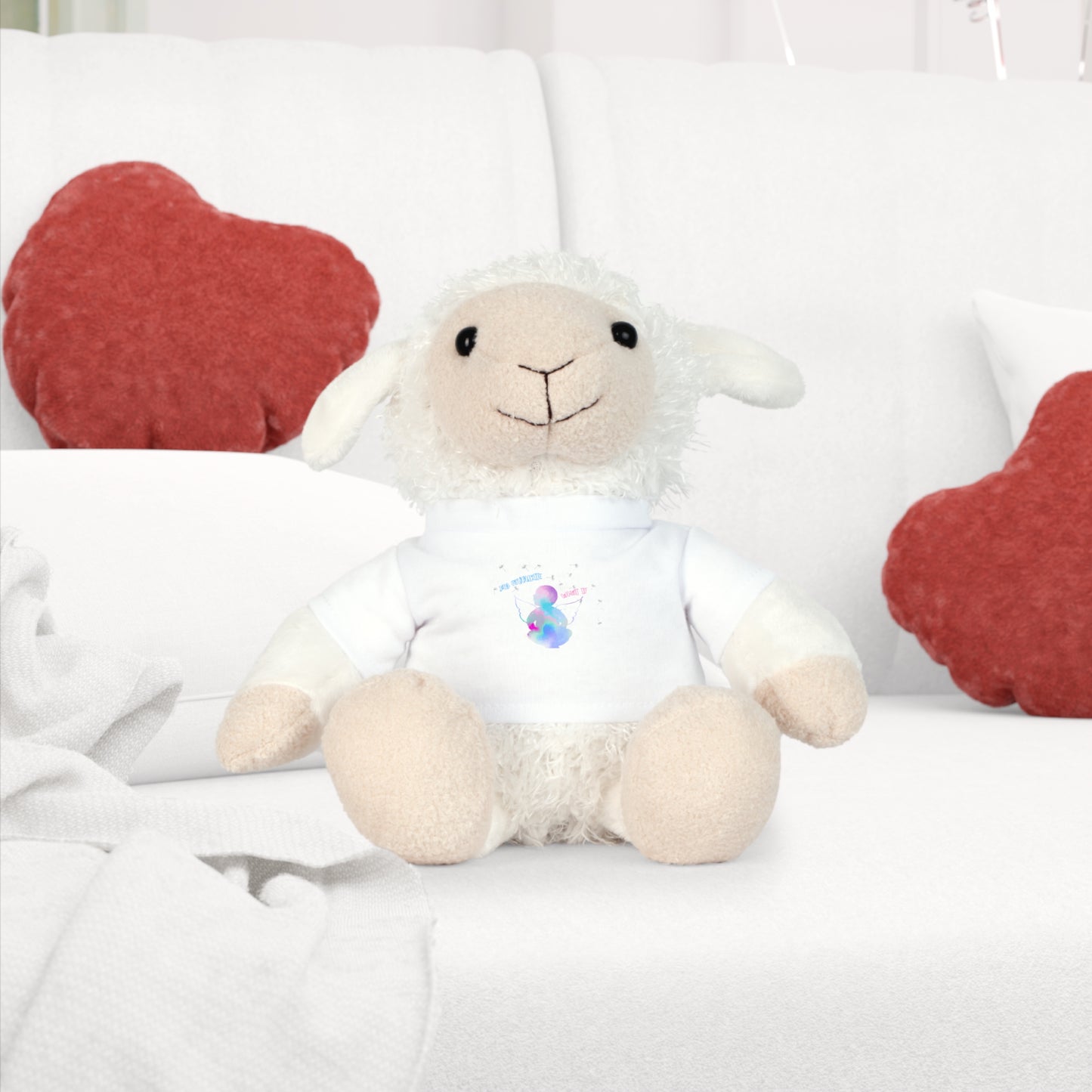 Adorable Plush Toy with Custom T-Shirt | Cuddle Buddy, Gift for Kids, Birthday Present, Toy for All Ages, Personalized Stuffed Animal