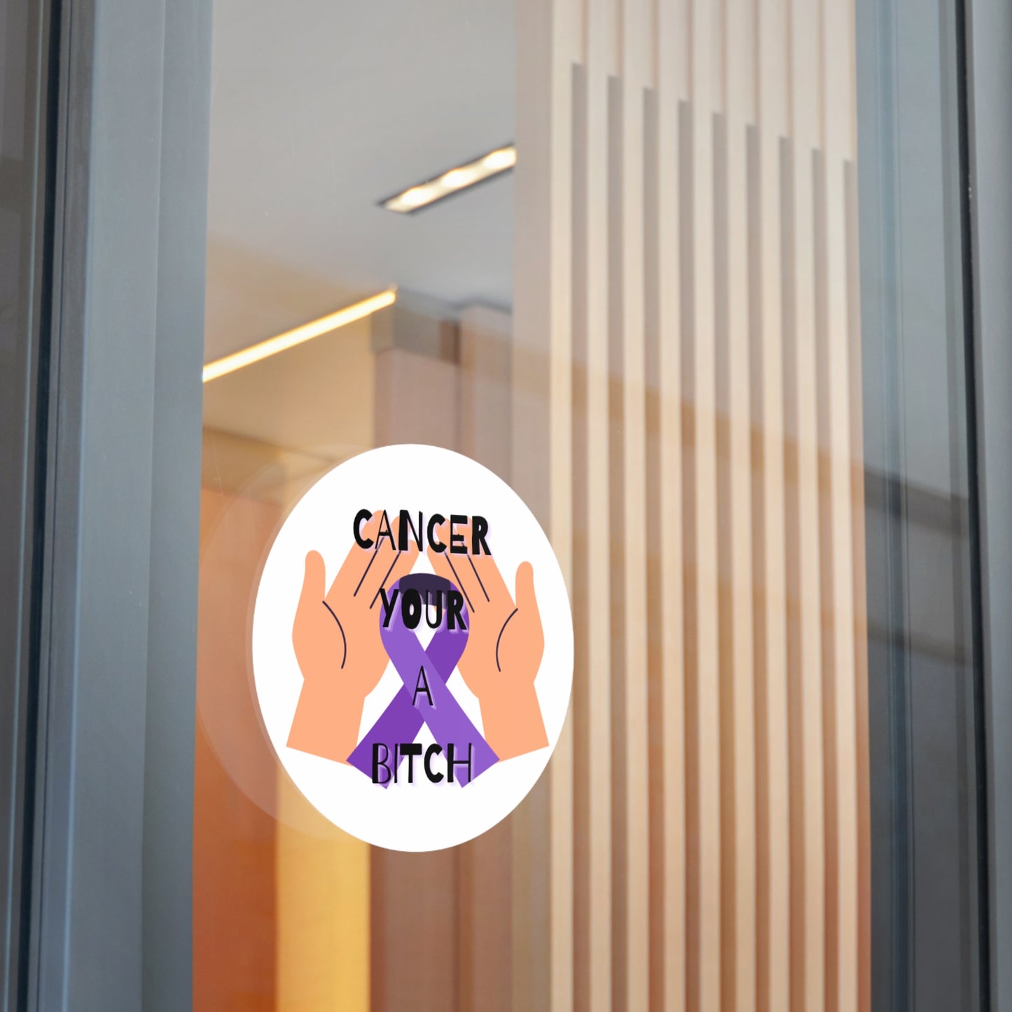 Empowering Cancer Awareness Stickers, Inspirational Vinyl Decals for Health Warriors, Gift for Survivors, Purple Ribbon Decor, [...]