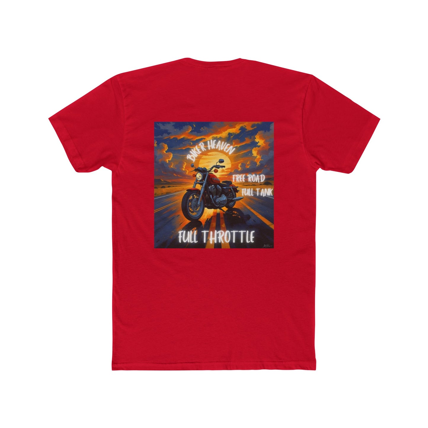 Full Throttle Unisex Cotton Crew Tee, Biker Shirt, Motorcycle Gift, Vintage Tee, Road Trip Apparel