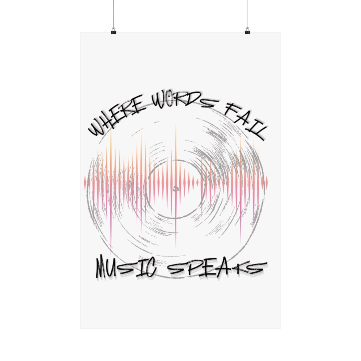 Inspirational Music Poster, Wall Art, Gift for Musicians, Music Room Decor, Quote Wall Decor, Home Office Decoration