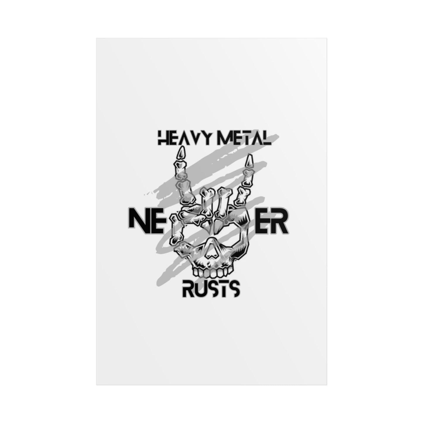 Heavy Metal Unframed Poster, Rock Music Wall Art, Skull Decor, Perfect for Music Lovers, Gift for Metal Fans, Gothic Home Decor