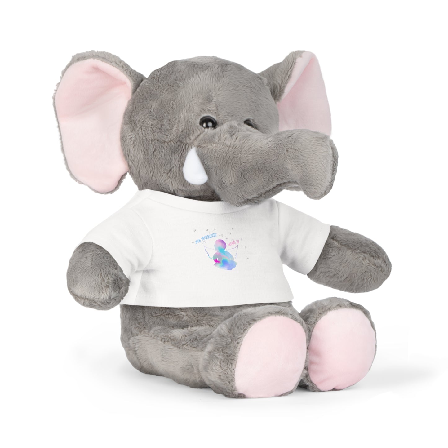 Adorable Plush Toy with Custom T-Shirt | Cuddle Buddy, Gift for Kids, Birthday Present, Toy for All Ages, Personalized Stuffed Animal