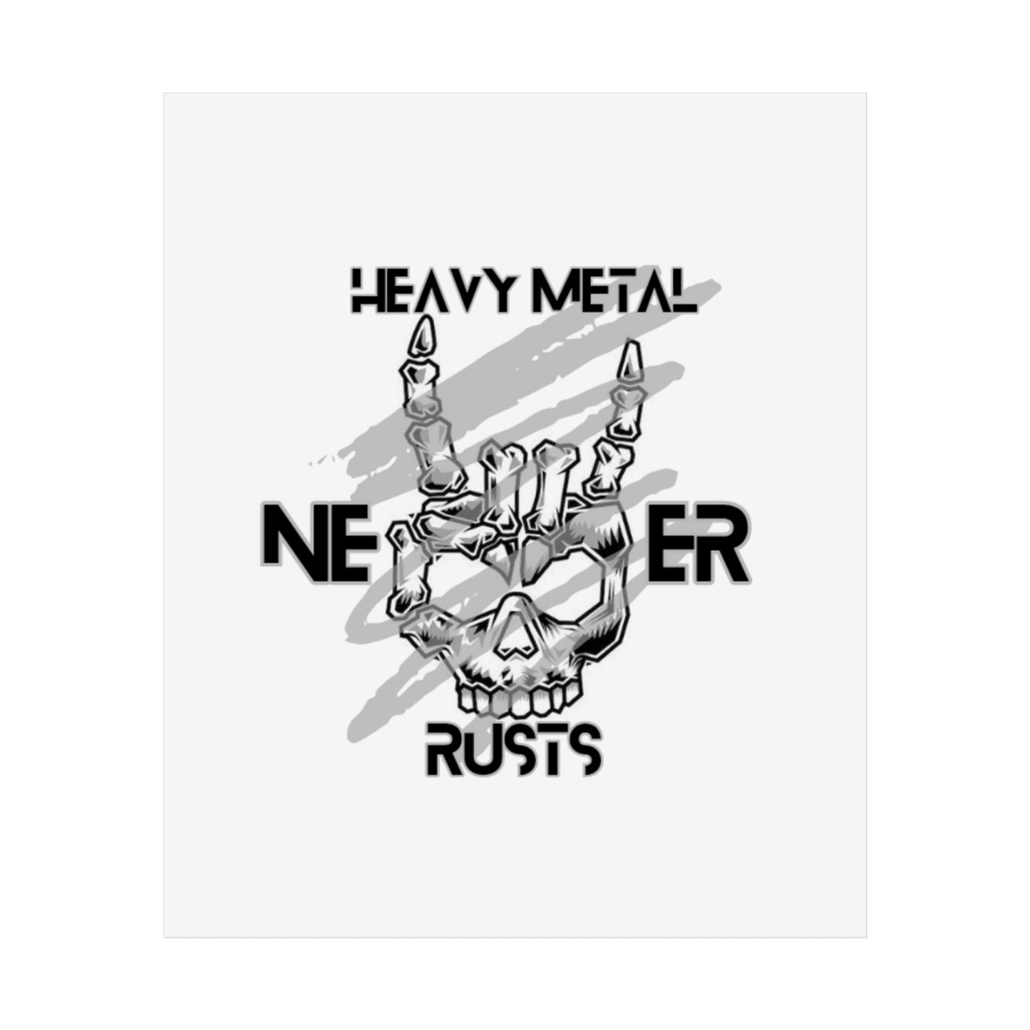 Heavy Metal Unframed Poster, Rock Music Wall Art, Skull Decor, Perfect for Music Lovers, Gift for Metal Fans, Gothic Home Decor