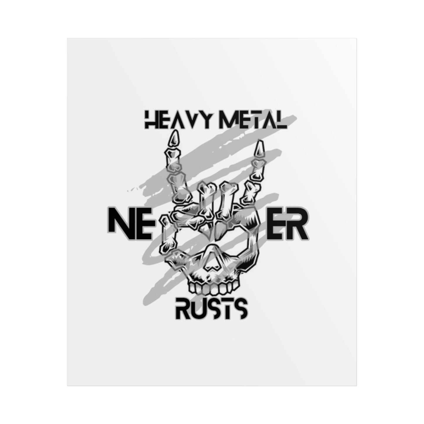 Heavy Metal Unframed Poster, Rock Music Wall Art, Skull Decor, Perfect for Music Lovers, Gift for Metal Fans, Gothic Home Decor