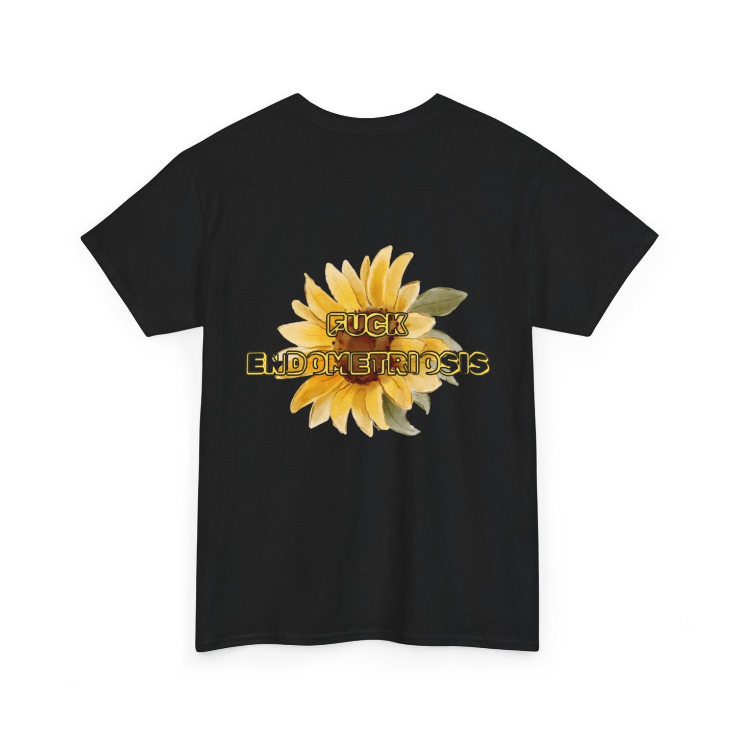 Empowering Unisex Heavy Cotton Tee with Sunflower Design - Perfect Gift for Endometriosis Awareness, Casual Wear, Birthday Gift, [...]