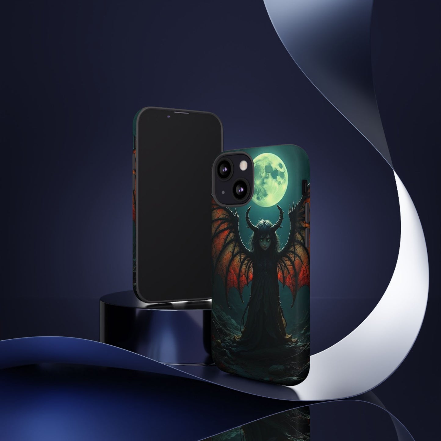 Gothic Phone Case Featuring Enigmatic Creature - Perfect for Halloween, Spooky Aesthetics, Witchy Gifts, Artistic Protection